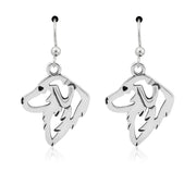 Great Pyrenees Earrings Head Design in Sterling Silver in French Hook.