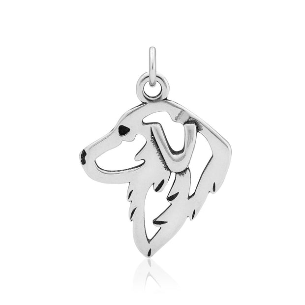 Great Pyrenees Pendant Head Design in Sterling Silver.