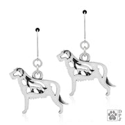 Irish Wolfhound earrings in sterling silver on leverbacks, Top rated Irish Wolfhound gifts