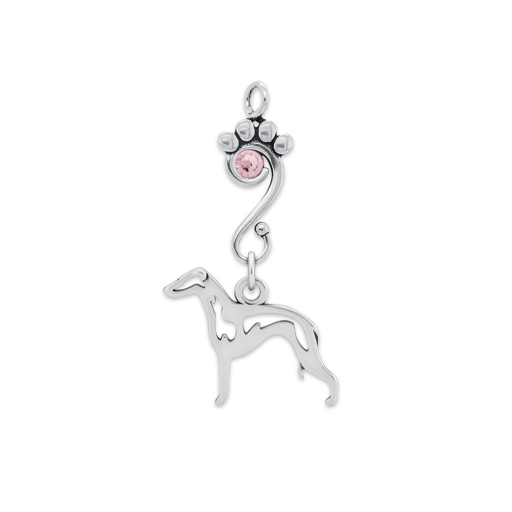 Greyhound Dog Charm Bead For European Snake Chain Bracelets - Fits Pandora, Chamilia & More - View #3
