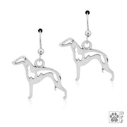 Italian Greyhound earrings in sterling silver on french hooks, Best Italian Greyhound gift ideas