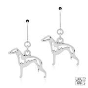 Italian Greyhound earrings in sterling silver on leverbacks, Top rated Italian Greyhound gifts