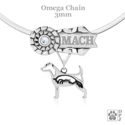 MACH Jack Russell Terrier necklace in sterling silver, Jack Russell Terrier Grand Champion gifts in sterling silver