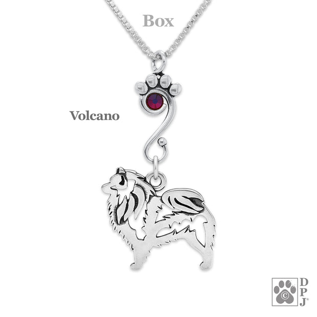 Crystal Keeshond Necklace, Body