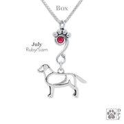 Crystal Labrador Retriever Necklace, Body