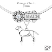 MACH Labrador Retriever necklace in sterling silver, Labrador Retriever Grand Champion gifts in sterling silver