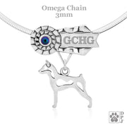 Miniature Pinscher Grand Champion Gold gifts in sterling silver, Best In Show Miniature Pinscher necklace in sterling silver