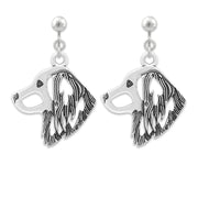 Nederlandse Kooikerhondje Earrings in Sterling Silver
