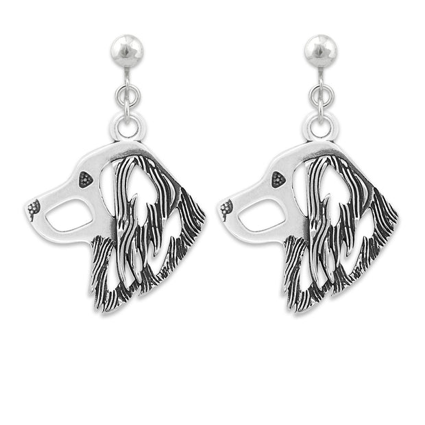 Nederlandse Kooikerhondje Earrings in Sterling Silver