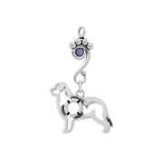 Newfoundland Pendant Body Design with Tanzanite Crystal in Sterling Silver.