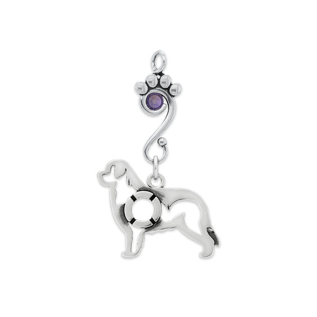Newfoundland Pendant Body Design with Tanzanite Crystal in Sterling Silver.
