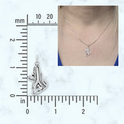 Papillon Pendant Necklace in Sterling Silver