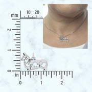 Pembroke Welsh Corgi Necklace Jewelry in Sterling Silver