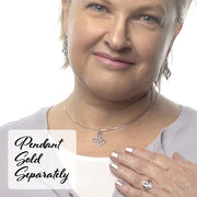Pembroke Corgi necklace and earrings on model, Pembroke Corgi jewelry gifts featured on model 