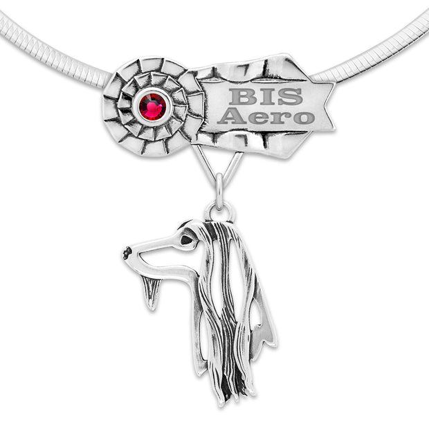 Personalized Best In Show Afghan Hound Necklace, GCH Jewelry