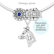 Personalized Best In Show Basenji Necklace, GCH Rosette Jewelry