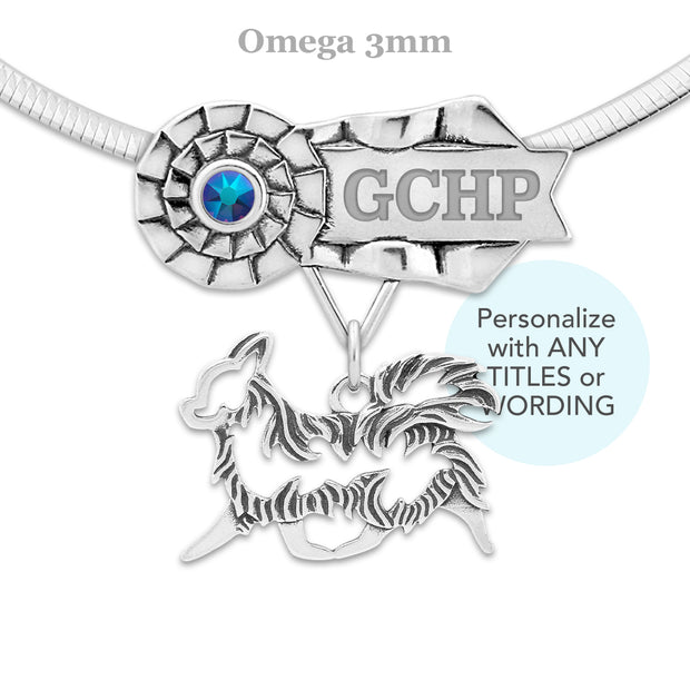 Custom Chihuahua Best In Show Ribbon Necklace, GCHP Jewelry