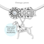 Personalized Grand Champion German Wirehaired Pointer Necklace, DC Jewelry