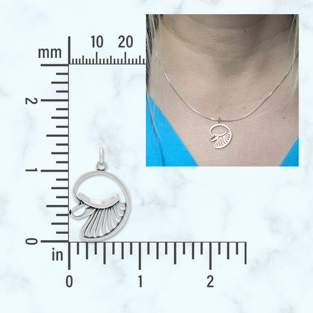 Poodle Necklace in Sterling Silver