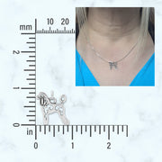 Sterling Silver Poodle Necklace Pendant