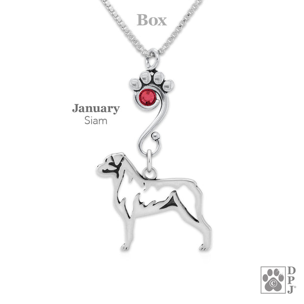 Crystal Rottweiler Necklace, Body