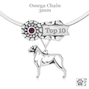 Top 10 Rottweiler jewelry in sterling silver, PAX Rottweiler Necklace in sterling silver