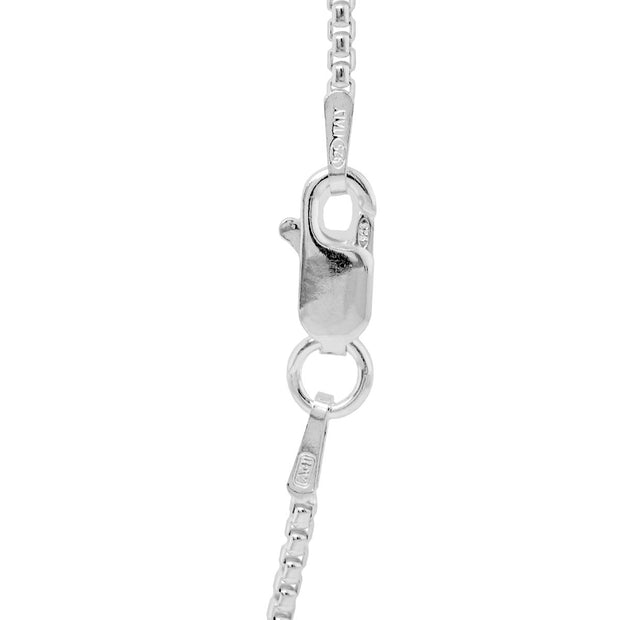 Sterling Silver Box Round Chain 24"