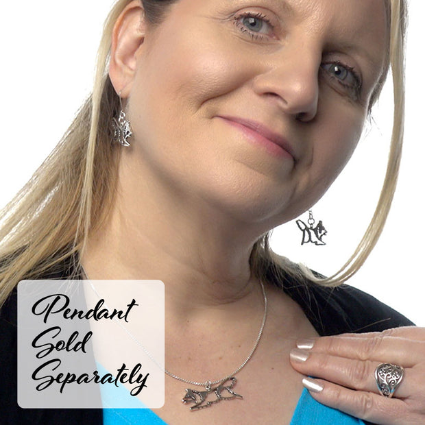 Shetland Sheepdog Earring Gifts in Sterling Silver