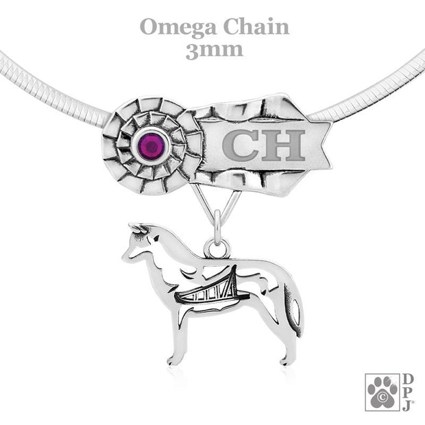 Best In Show Siberian Husky Necklace Pendant, Grand Champion Dog Gifts