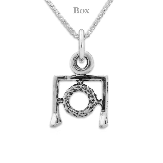 Agility Tire Necklace Pendant In Sterling Silver
