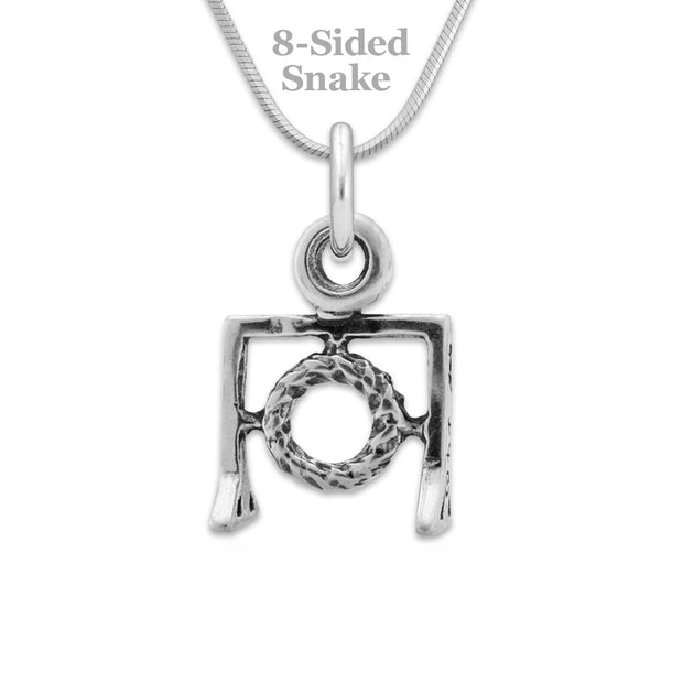 Agility Tire Necklace Pendant In Sterling Silver
