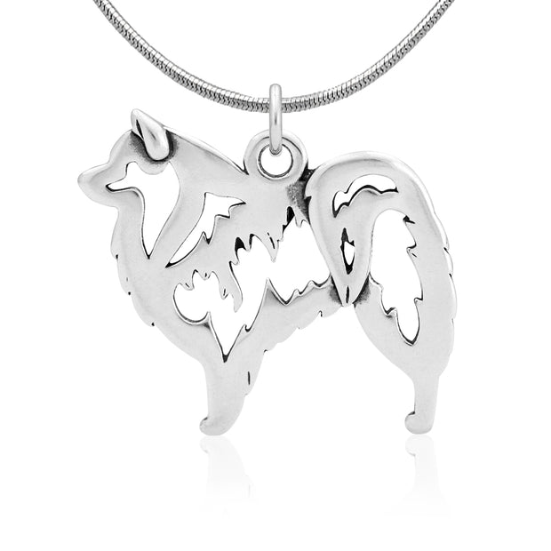 American Eskimo Necklace Body Design in Sterling Silver on Snake Chain.