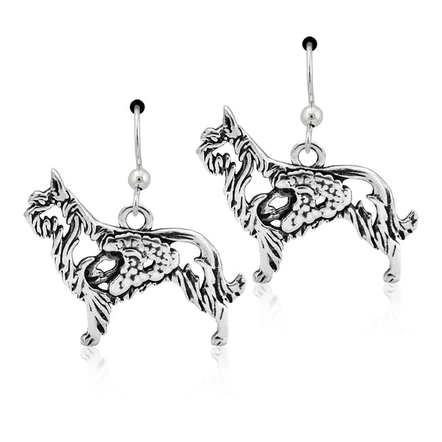 Berger Picard Earrings Body Design with Sheep in Sterling Silver in French Hook.