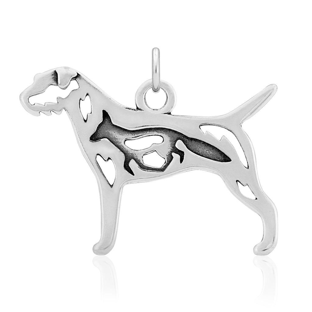 Border Terrier Luxury Necklace in Sterling Silver – Dazzling Paws