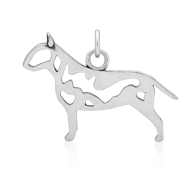 Bull Terrier Pendant Body Design in Sterling Silver.