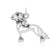 Chinese Crested Pendant Body Design in Sterling Silver.