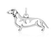 Dachshund Pendant Body Design in Sterling Silver.