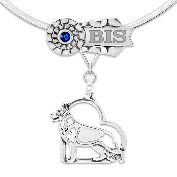 Personalized Best In Show German Shepherd Dog Necklace, MBIS Jewelry