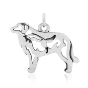 Great Pyrenees Pendant Body Design with Fox in Sterling Silver.