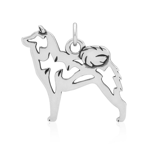 Shiba Inu Pendant Body Design in Sterling Silver.