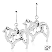 American Eskimo earrings in sterling silver on leverbacks, Top rated American Eskimo gifts