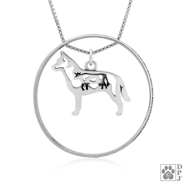 Australian Cattle Dog Necklace w/Paw Print Enhancer, Body