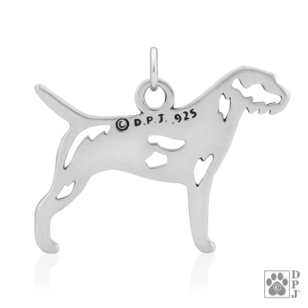 Border Terrier Necklace Jewelry in Sterling Silver