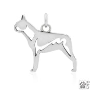 Boston Terrier Necklace Jewelry in Sterling Silver