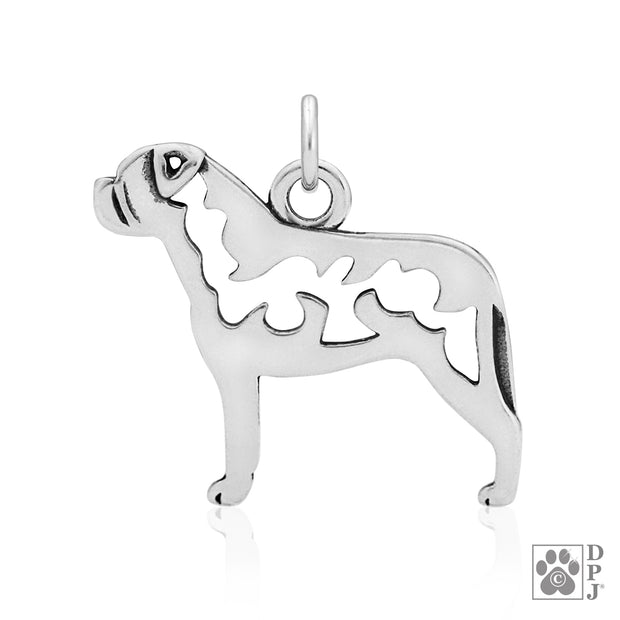 Bullmastiff Necklace Jewelry in Sterling Silver