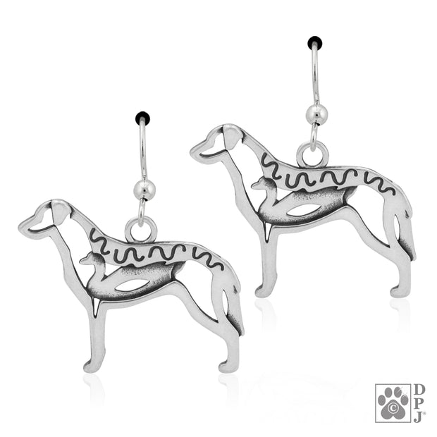 Chesapeake Bay Retriever earrings in sterling silver on french hooks, Best Chesapeake Bay Retriever gift ideas
