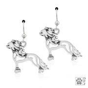 Chinese Crested earrings in sterling silver on french hooks, Best Chinese Crested gift ideas