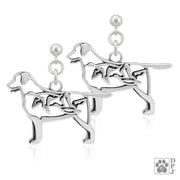 Labrador Retriever Earrings in Sterling Silver