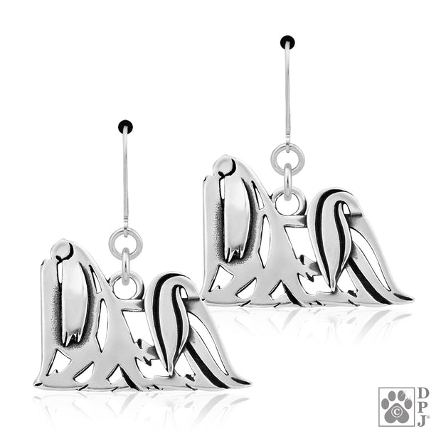 Maltese earrings in sterling silver on leverbacks, Top rated Maltese gifts