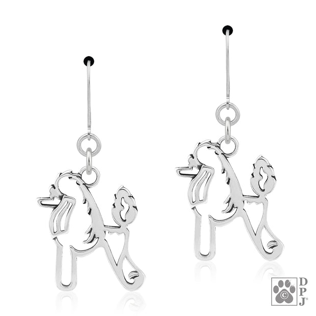 Poodle Earrings in Sterling Silver